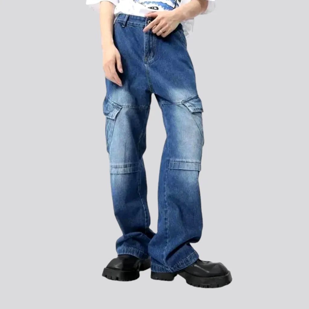 Medium-wash floor-length jeans
 for men | Jeans4you.shop