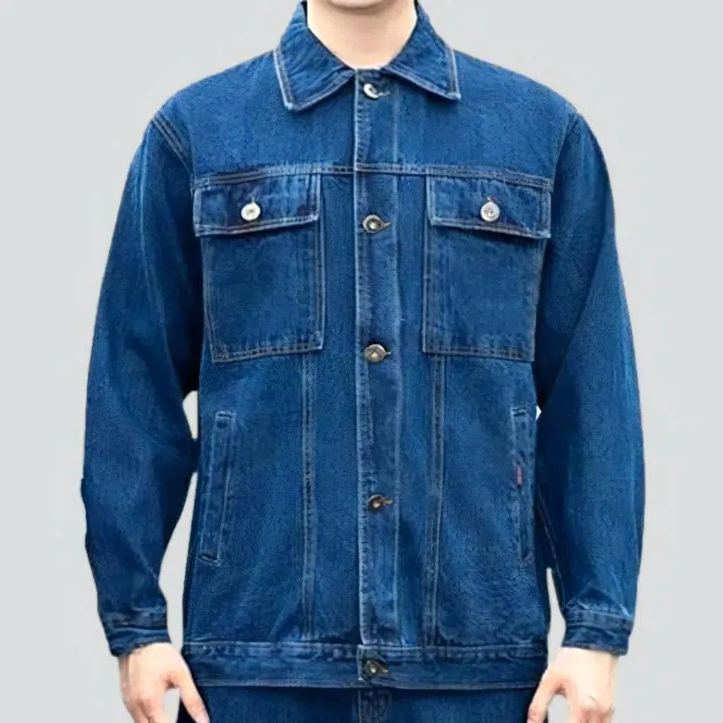 Medium-wash men's denim jacket | Jeans4you.shop