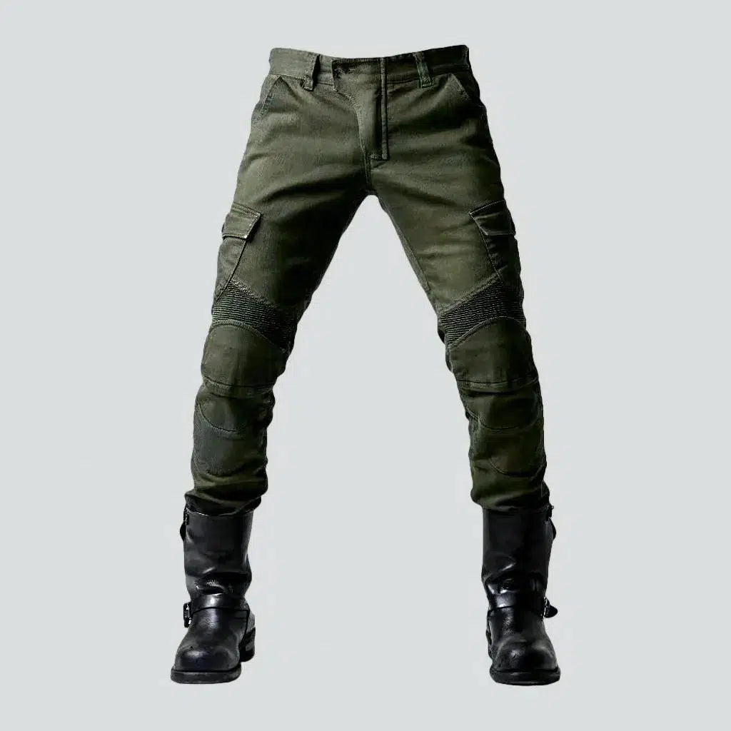 Mid-waist cargo men's biker jeans | Jeans4you.shop