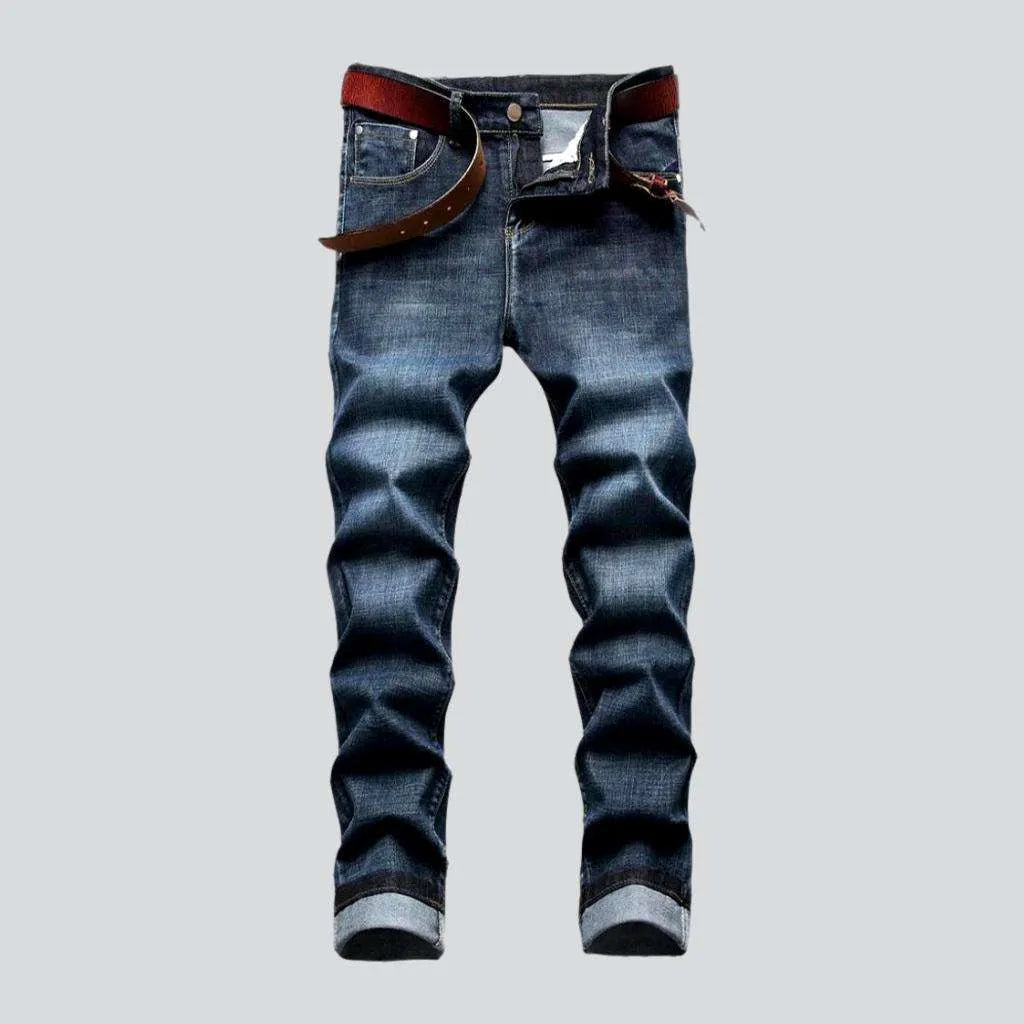 Mid-waist dark men's wash jeans | Jeans4you.shop