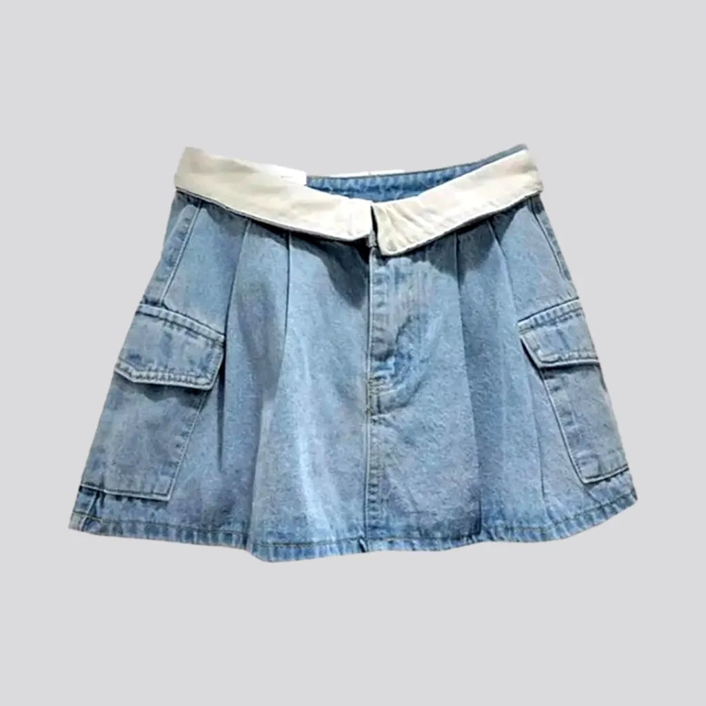Mid-waist denim skort
 for ladies | Jeans4you.shop
