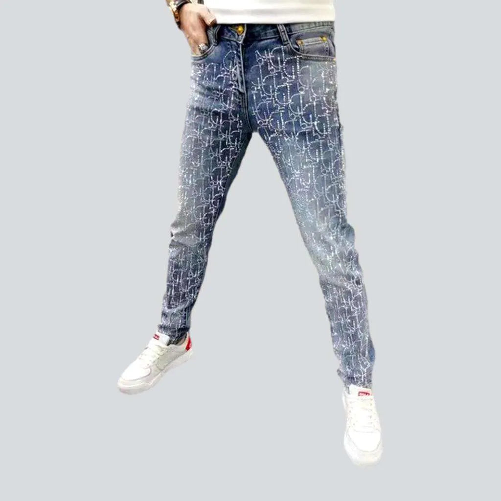 Mid-waist men's slim jeans | Jeans4you.shop
