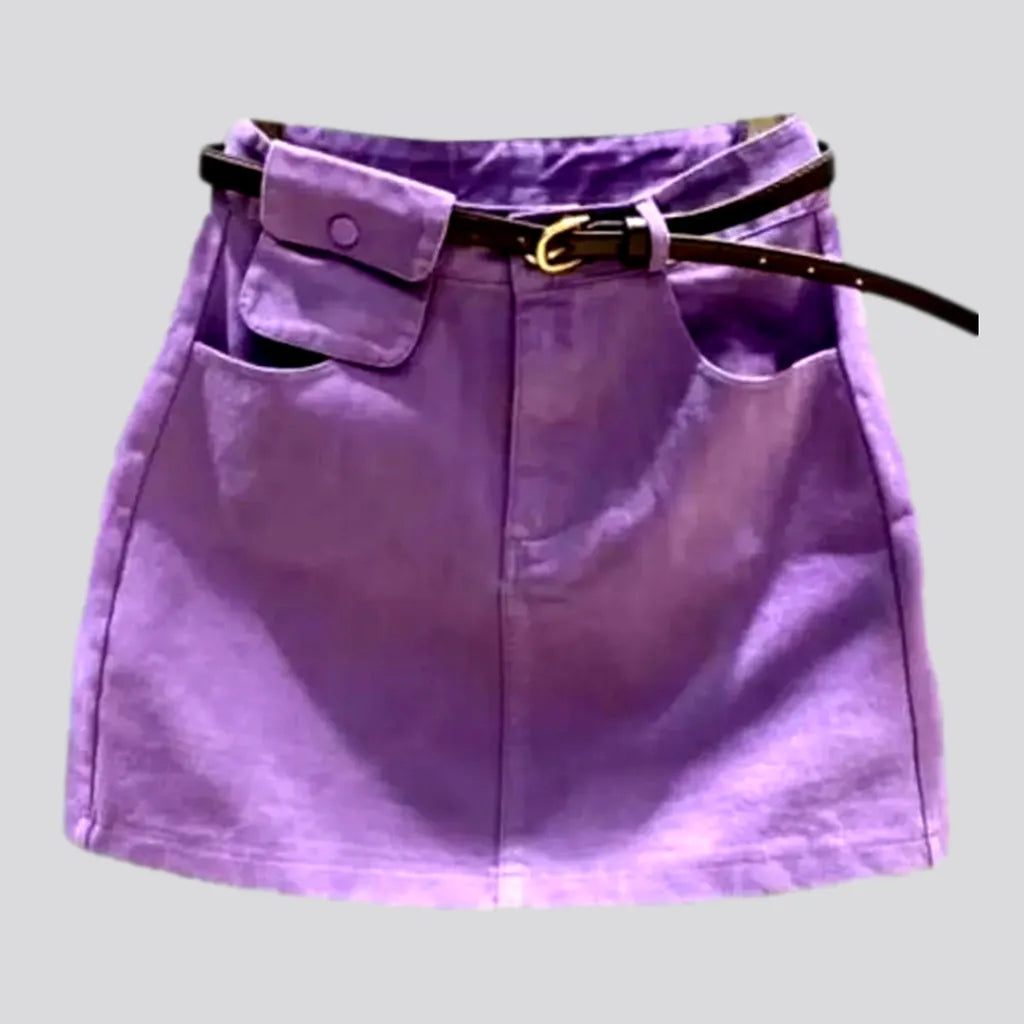 Mid-waist mini women's denim skirt | Jeans4you.shop