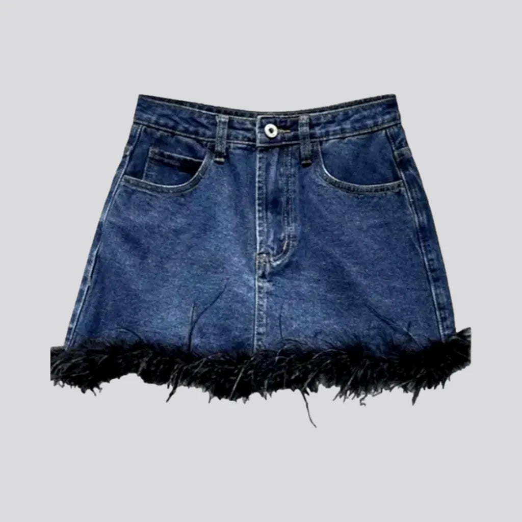 Mid-waist y2k denim skort
 for ladies | Jeans4you.shop