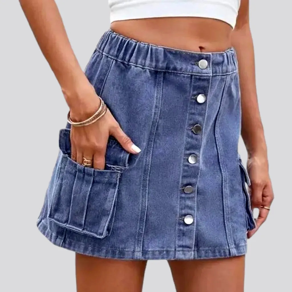 Mini light-wash jean skirt
 for women | Jeans4you.shop
