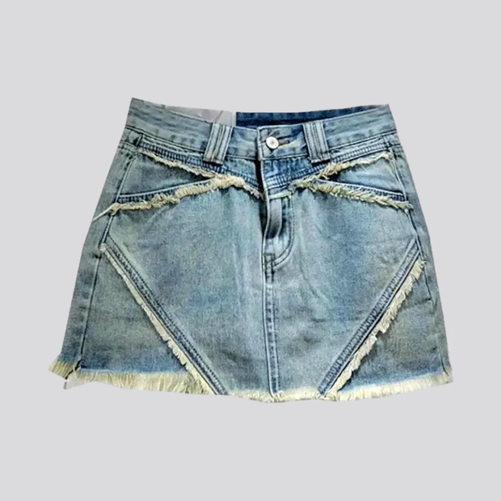 Mini raw-hem women's jean skort | Jeans4you.shop
