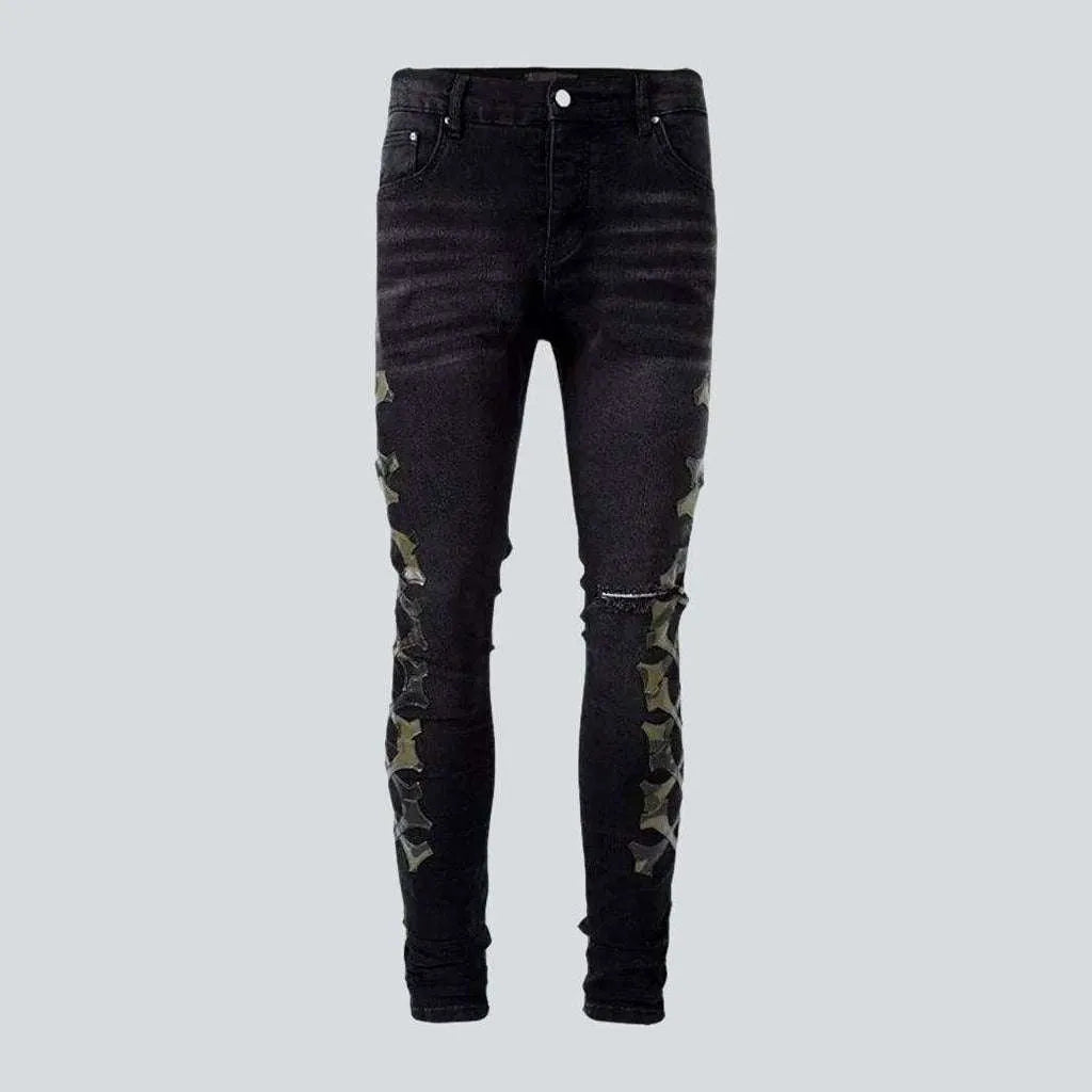 New style black embroidered jeans | Jeans4you.shop