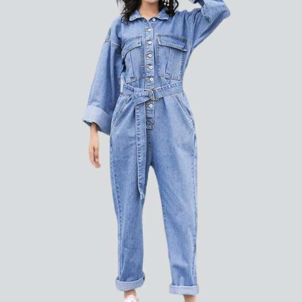 Oversized long sleeve denim overall | Jeans4you.shop