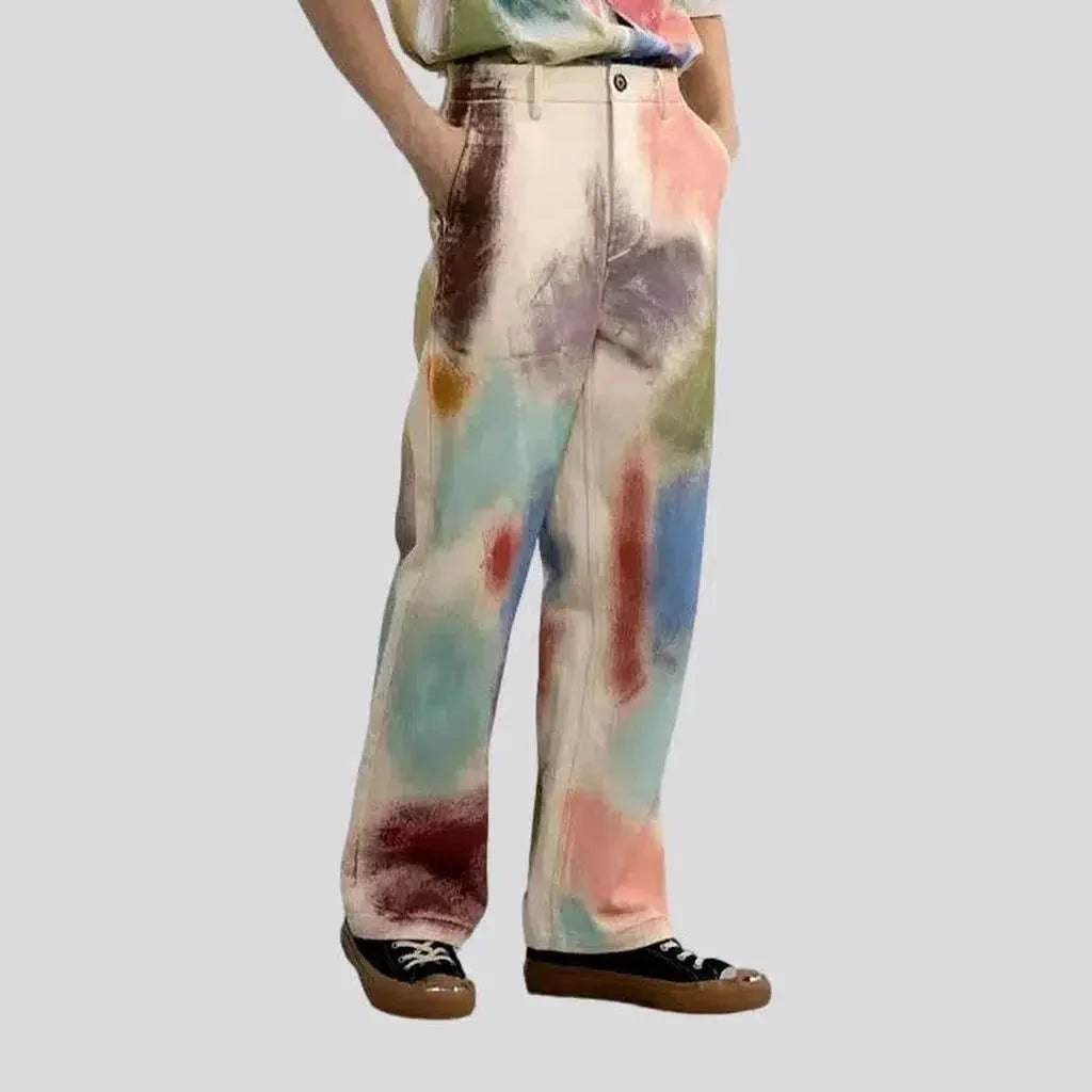 Painted denim pants
 for women | Jeans4you.shop