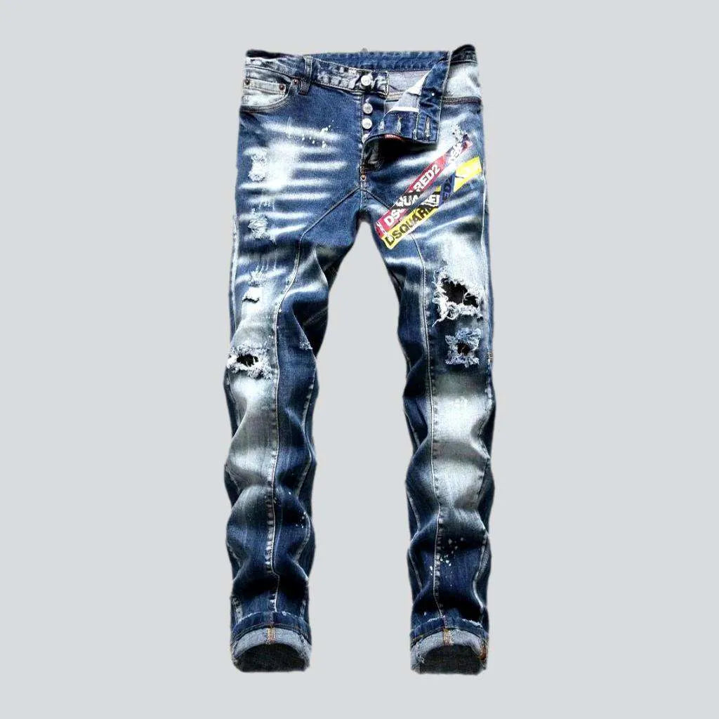 Painted men's skinny jeans | Jeans4you.shop