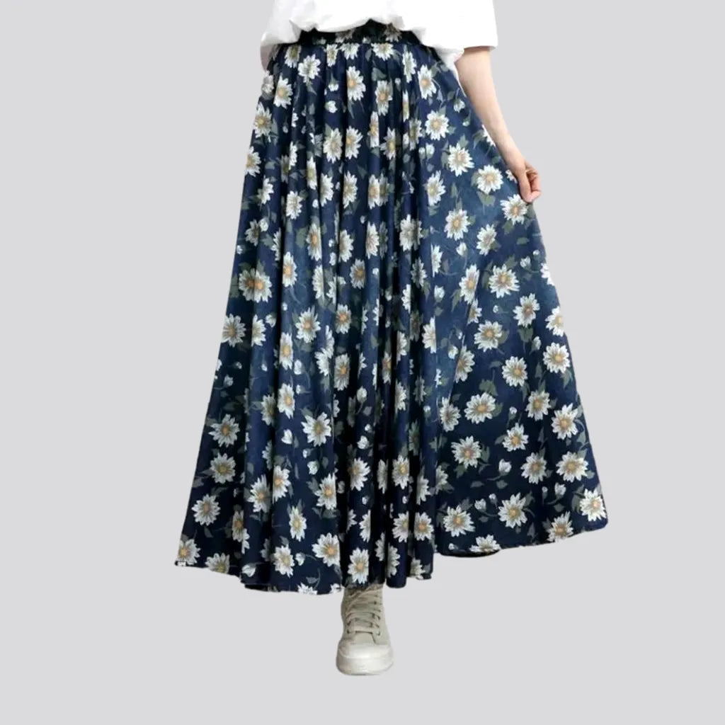 Painted women's denim skirt | Jeans4you.shop