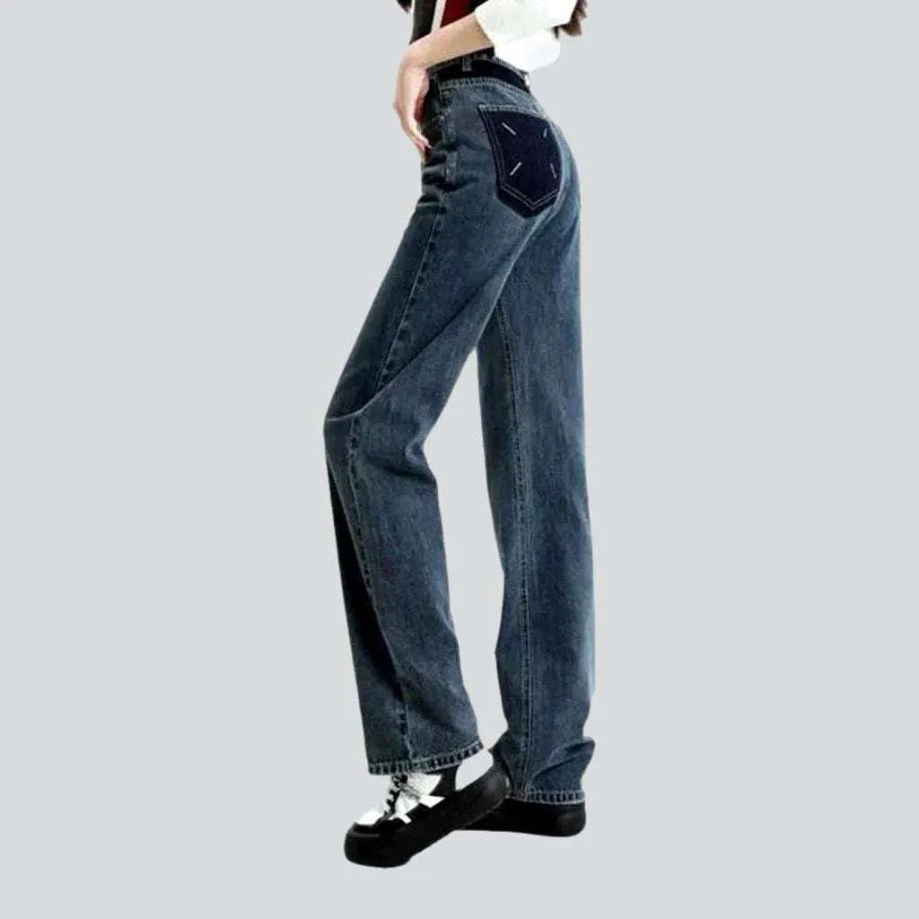 Patched back pocket women's jeans | Jeans4you.shop