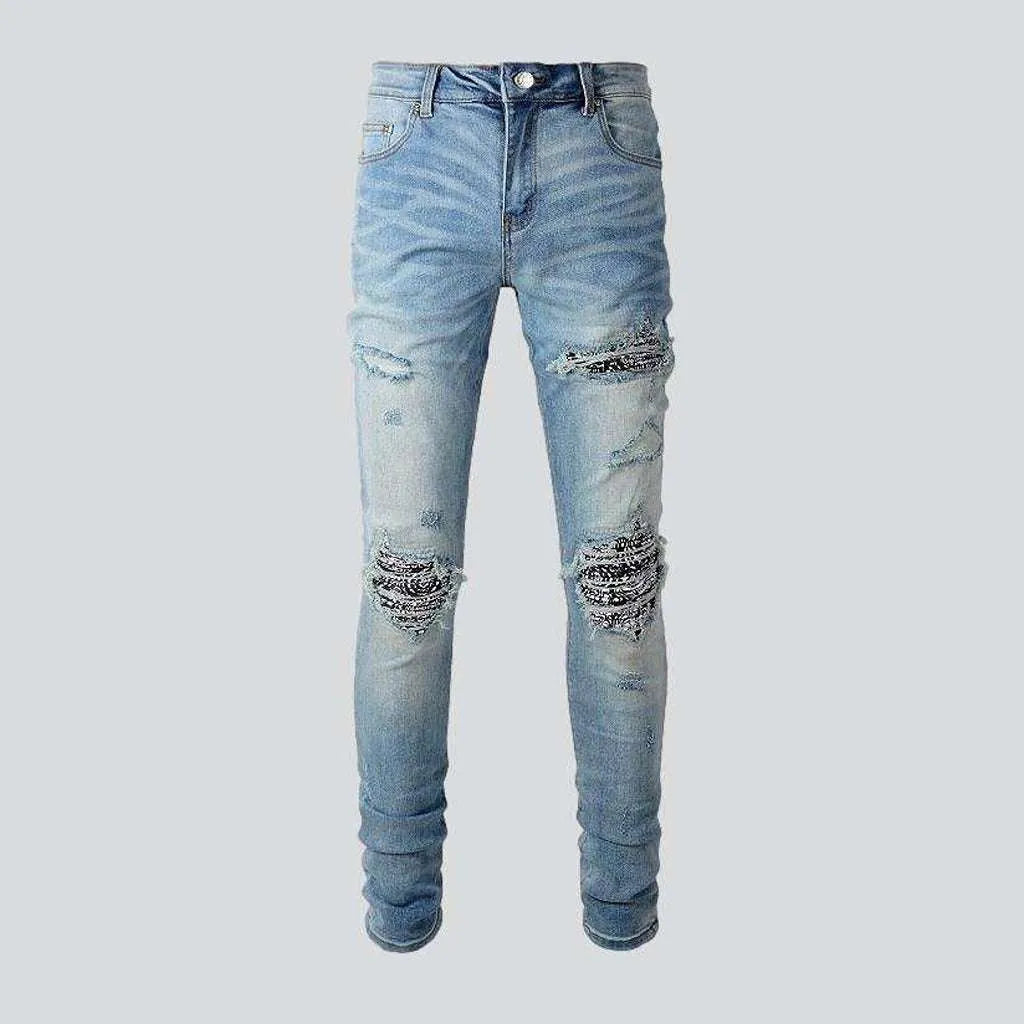 Patched distressed jeans for men | Jeans4you.shop