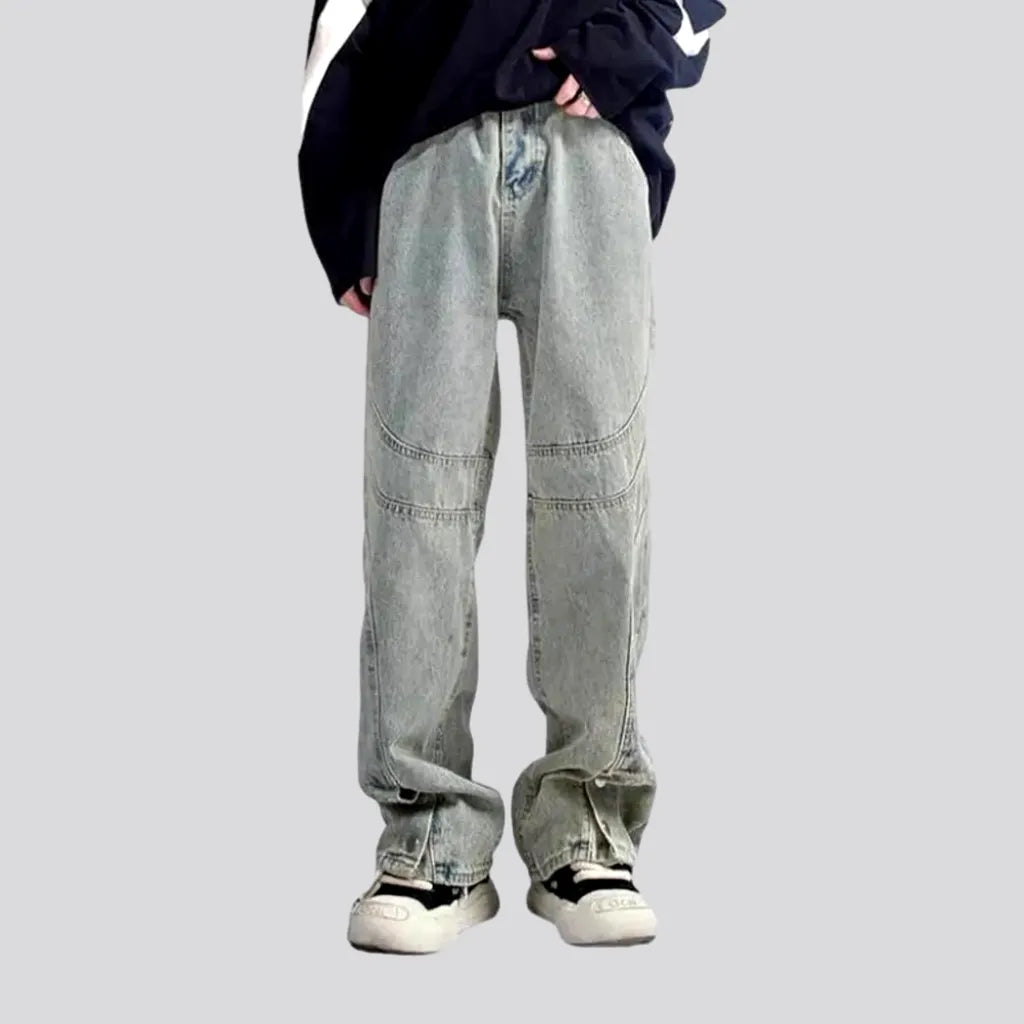Patchwork-stitching men's baggy jeans | Jeans4you.shop