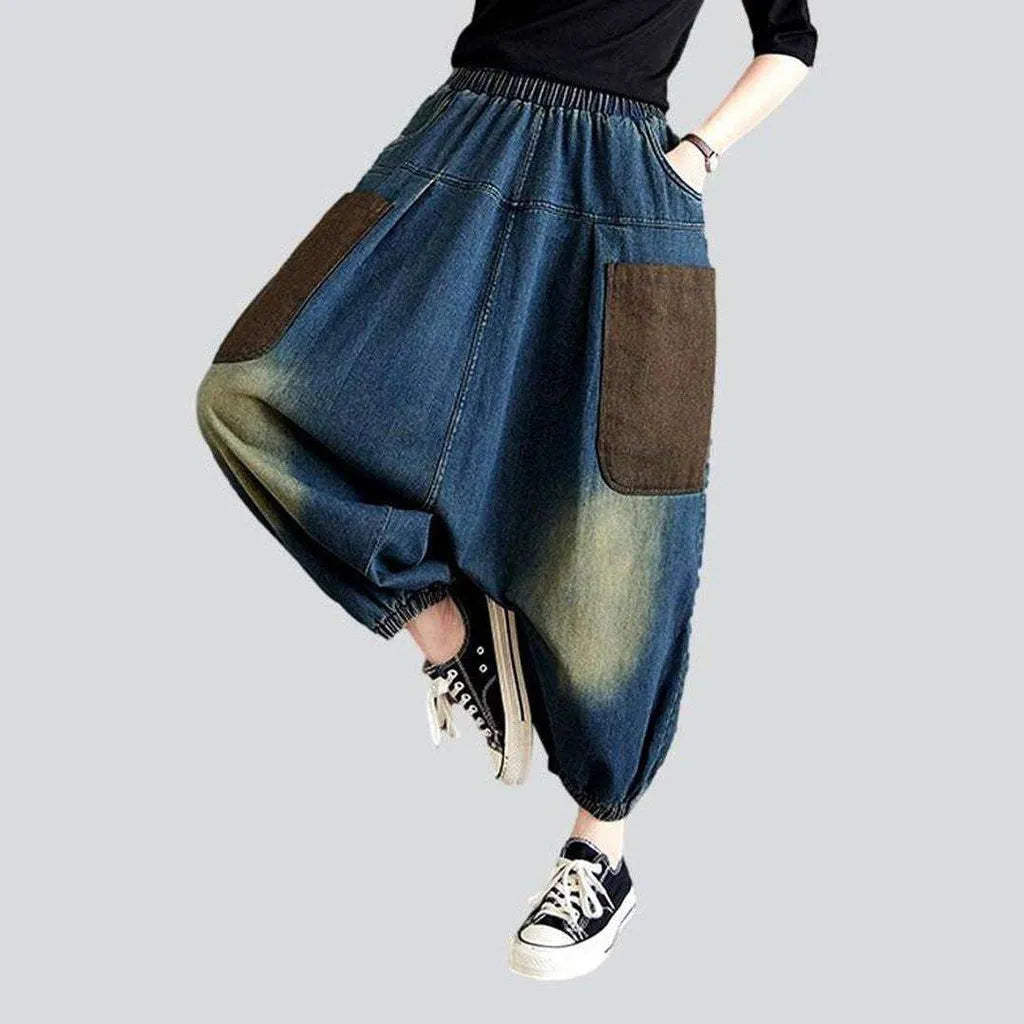 Patchwork women's harem denim pants | Jeans4you.shop