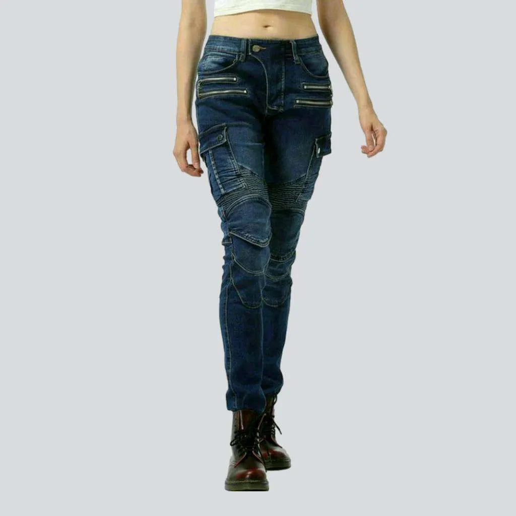 Protective women's biker jeans | Jeans4you.shop
