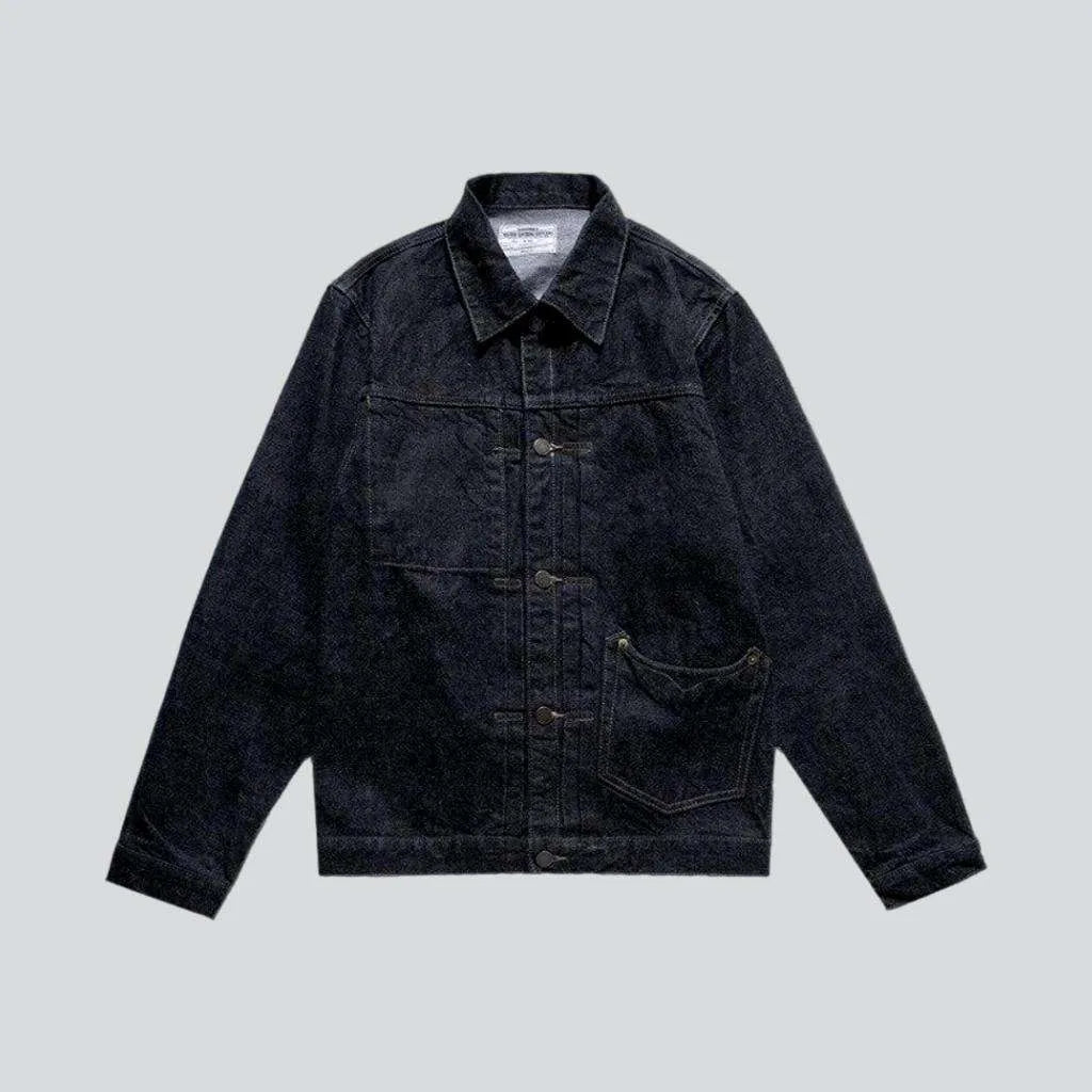 Regular patchwork men's denim jacket | Jeans4you.shop