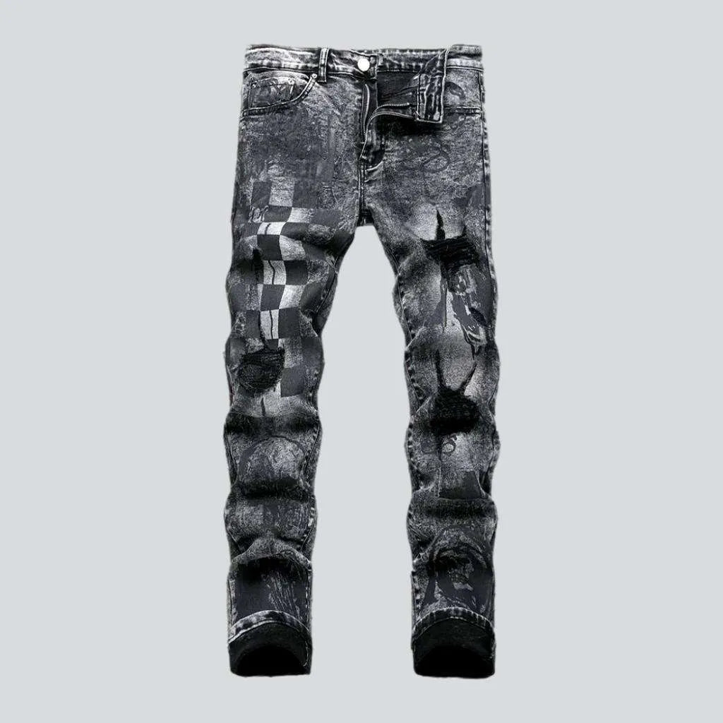 Ripped painted jeans
 for men | Jeans4you.shop