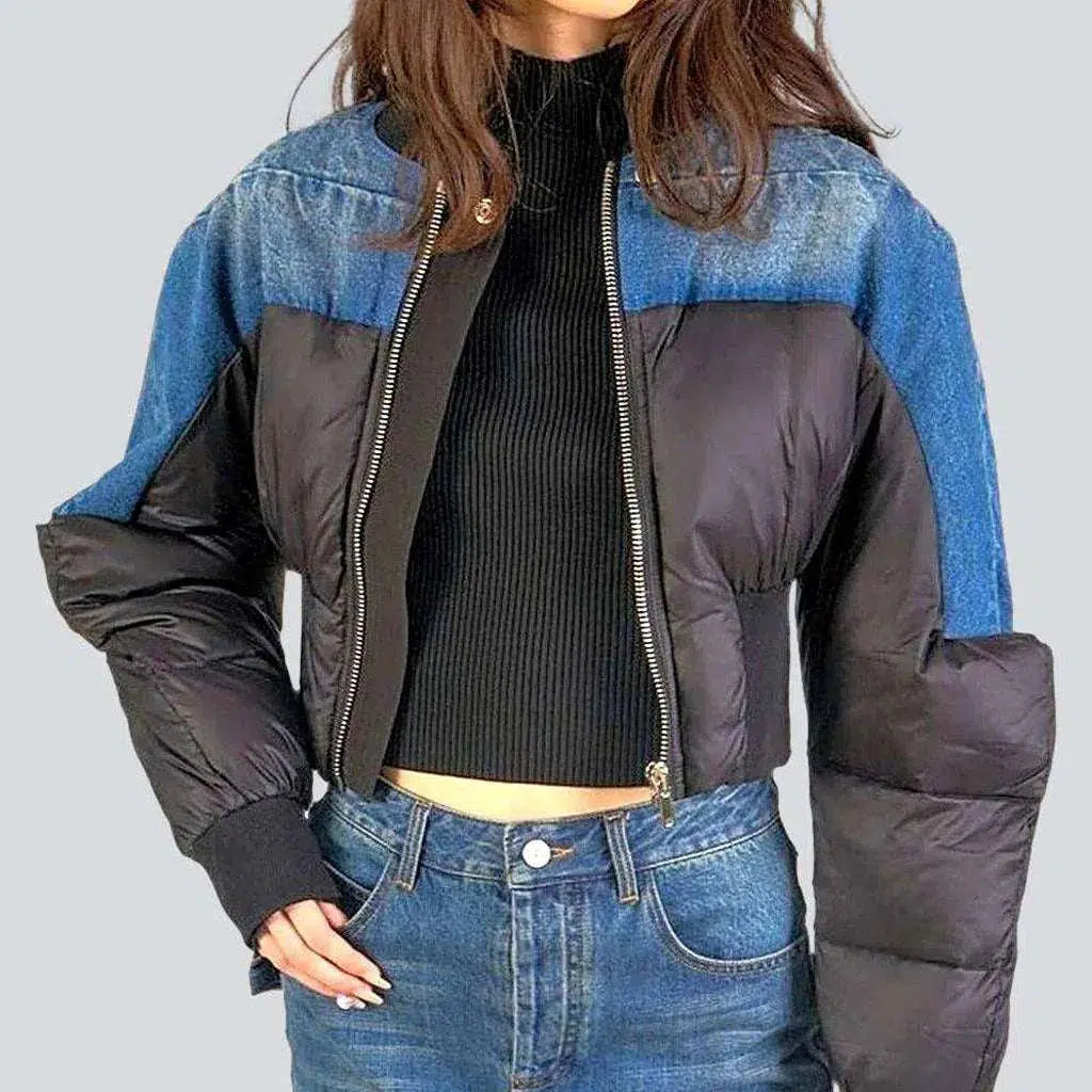 Rubber hems women's jean jacket | Jeans4you.shop