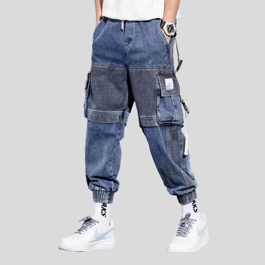 Men's embellished-with-straps jeans