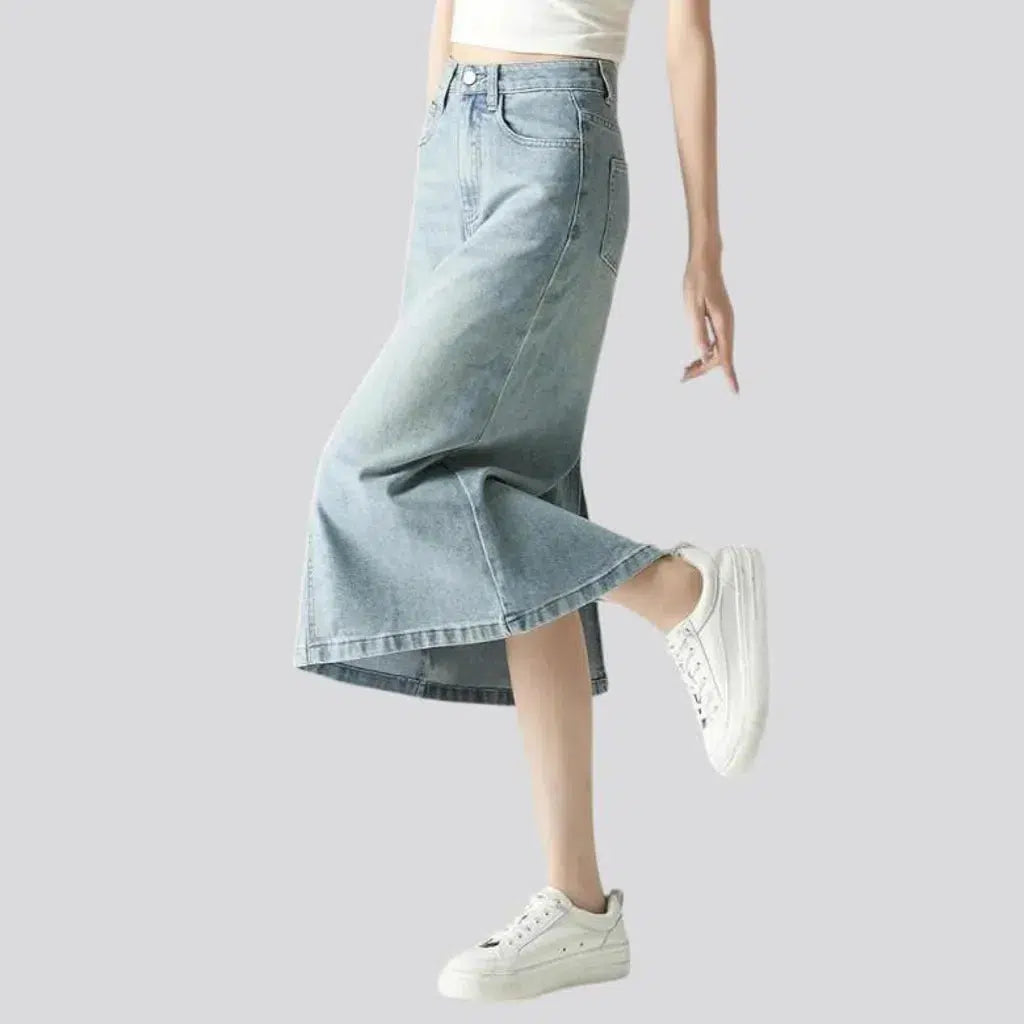 High-waist fashion jean skirt
 for women