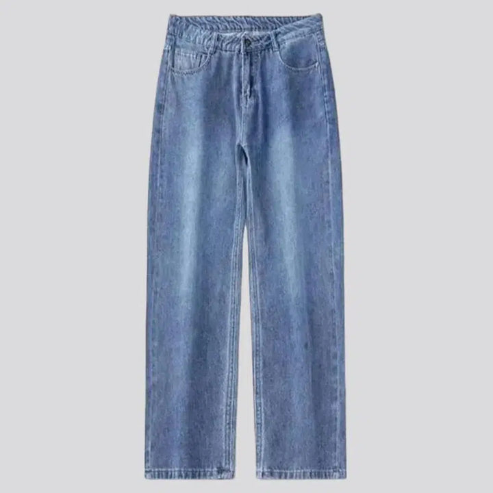 baggy, vintage, stonewashed, hip-hop, mid-waist, 5-pocket, zipper-button, men's jeans | Jeans4you.shop