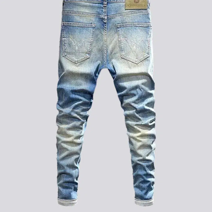 Mid-waist vintage jeans
 for men
