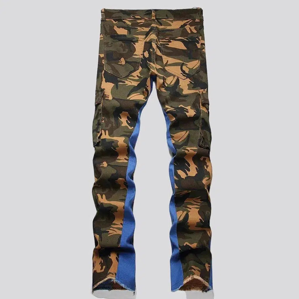 Camouflage men's cargo jeans