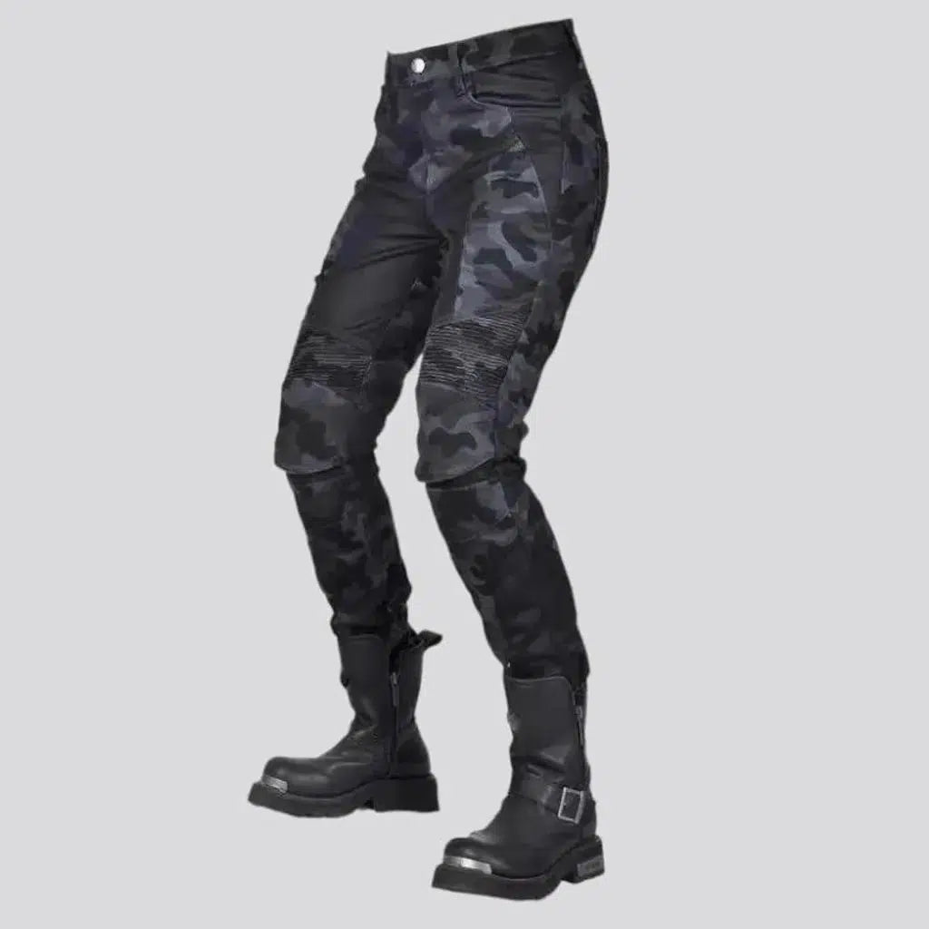 Camouflage women's riding jeans