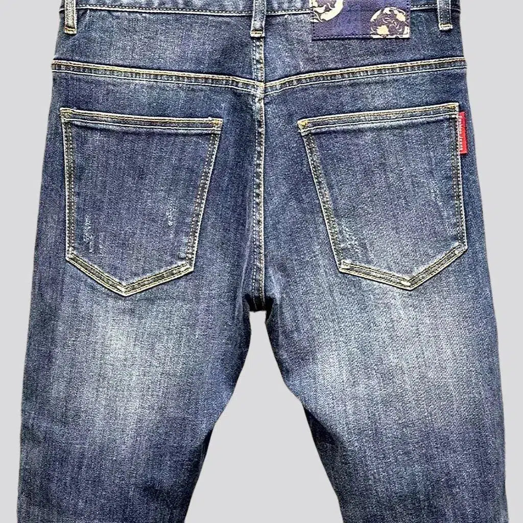 Whiskered men's vintage jeans