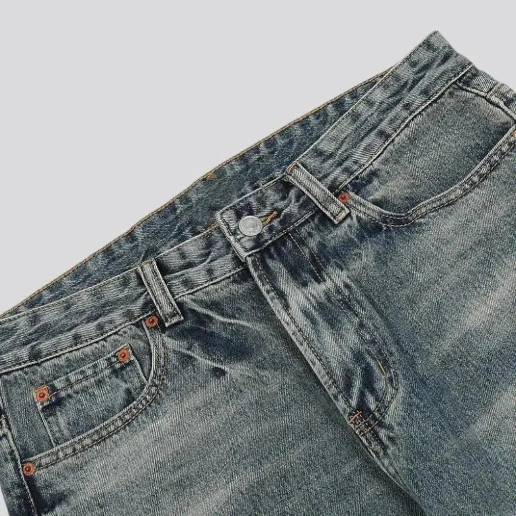 Bootcut men's sanded jeans