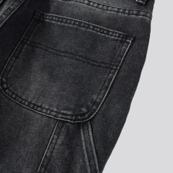 Slim men's color-block jeans