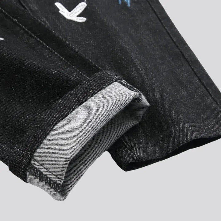 All-over-print men's y2k jeans