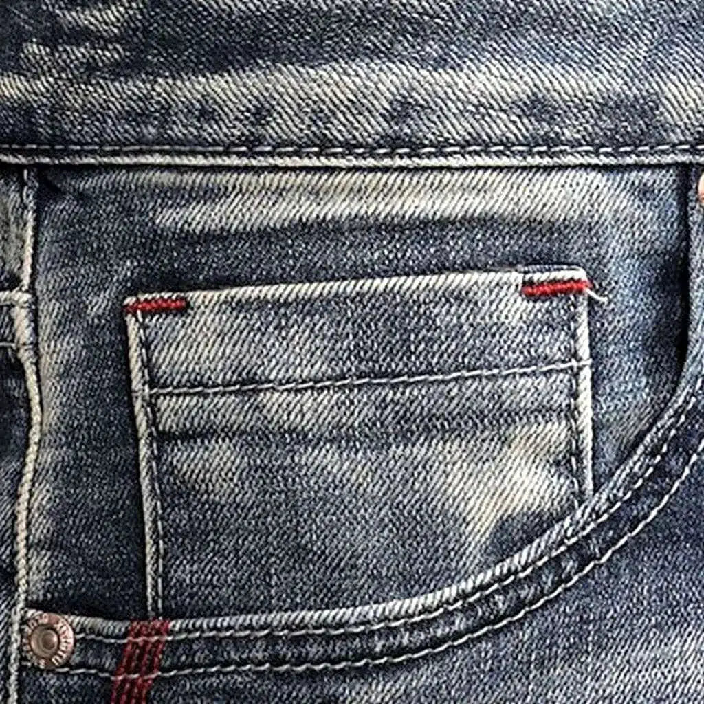 Vintage mid-waist jeans
 for men