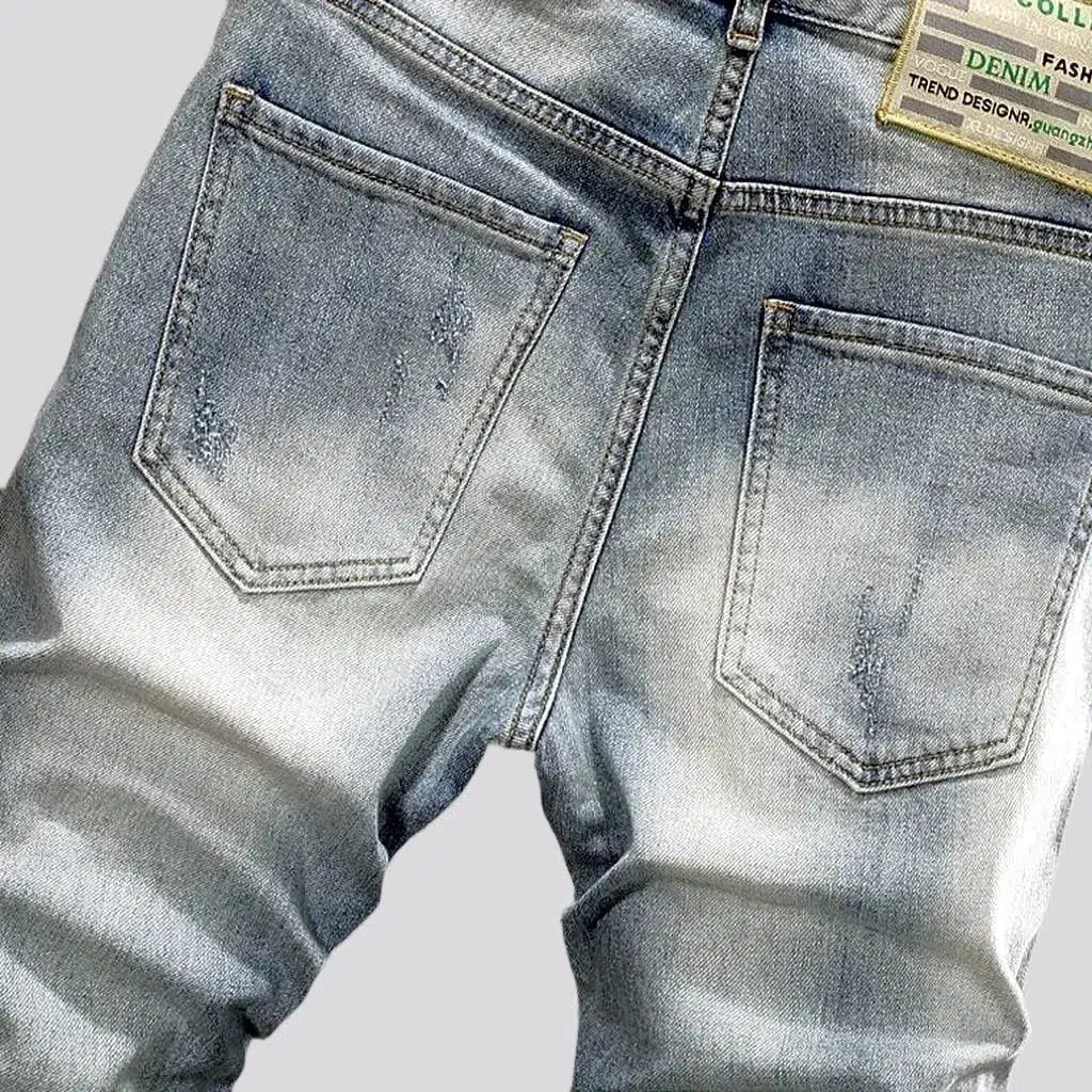 Y2k men's painted jeans