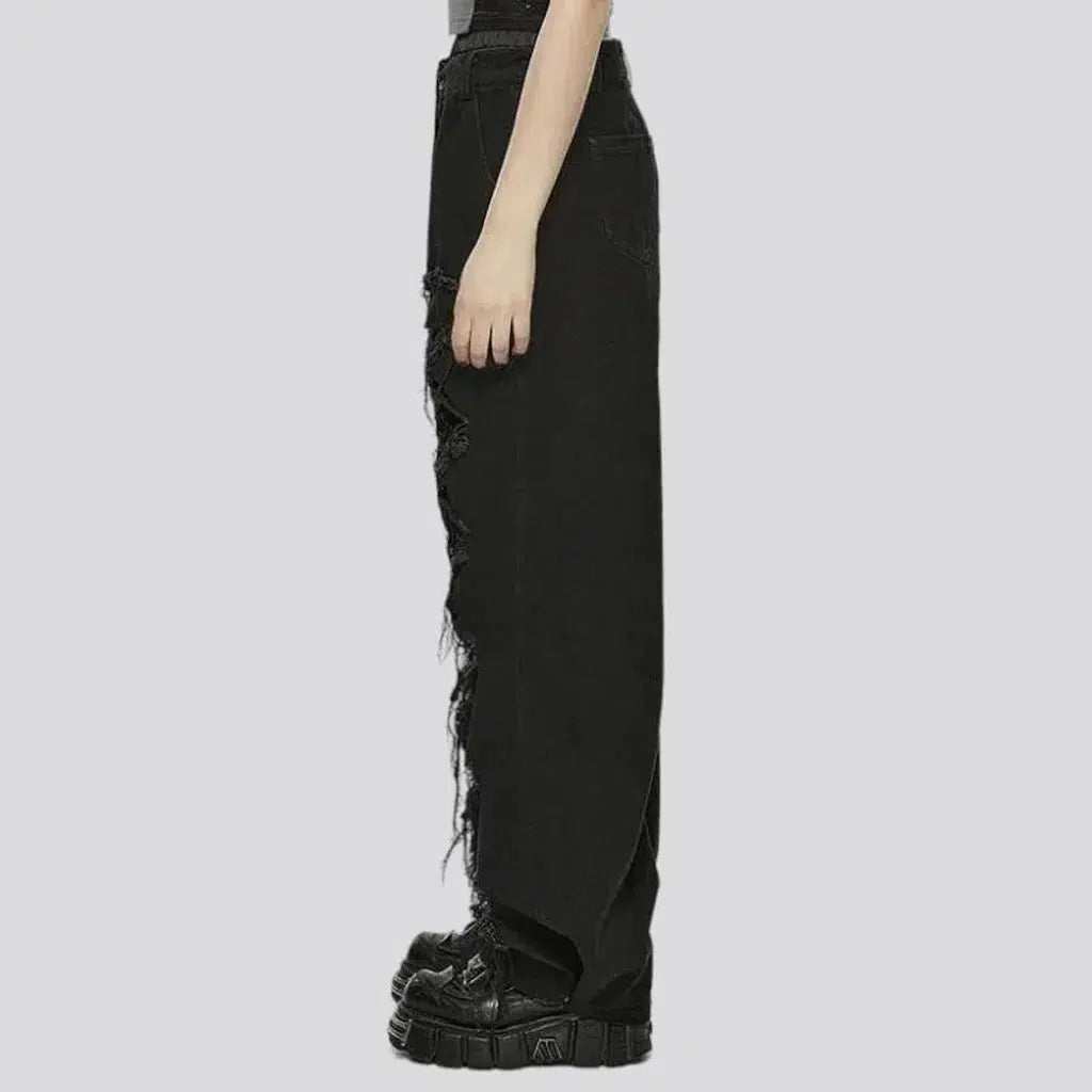 Gothic women's baggy jeans
