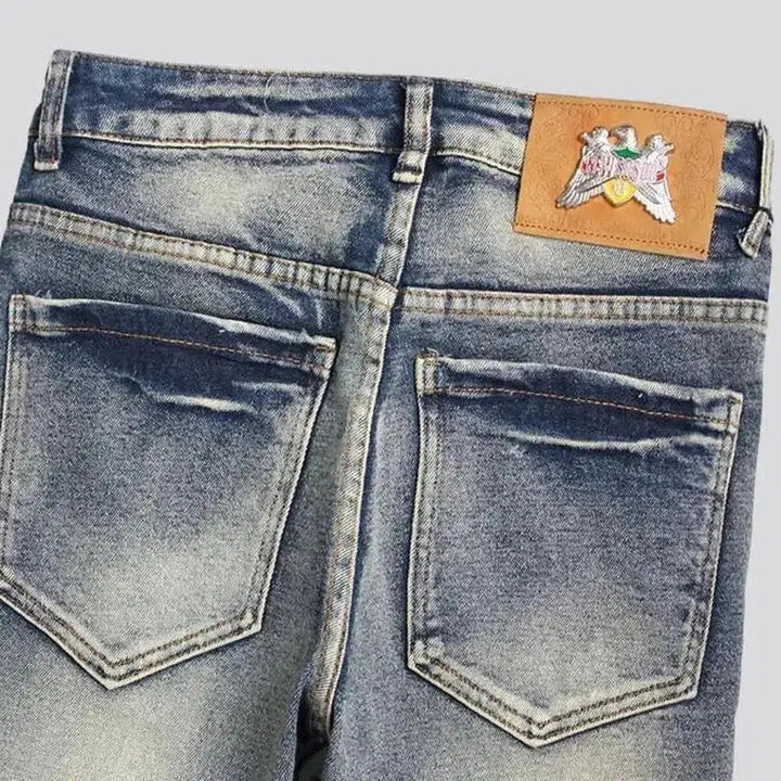 Vintage men's patchwork jeans