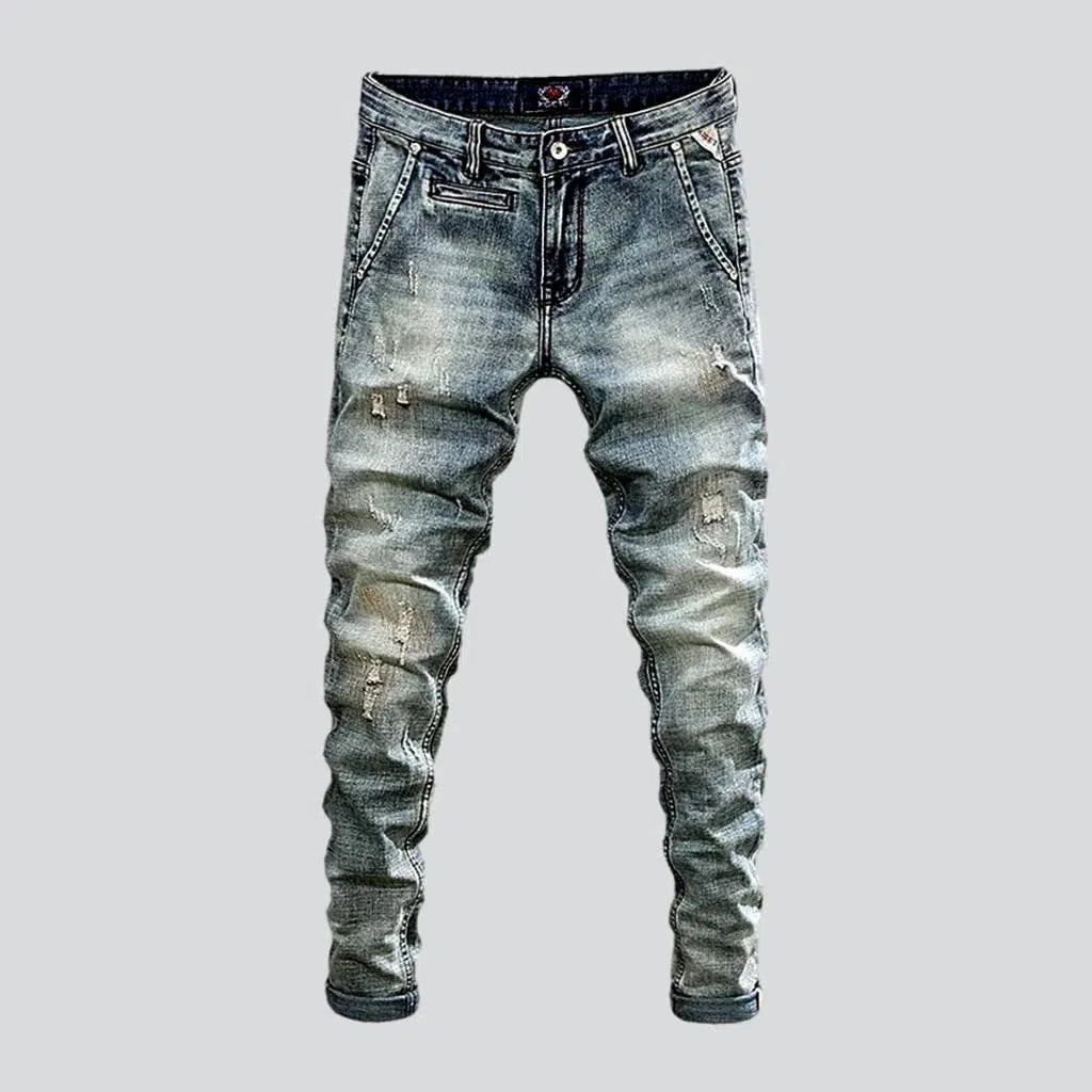 Sanded light men's wash jeans | Jeans4you.shop