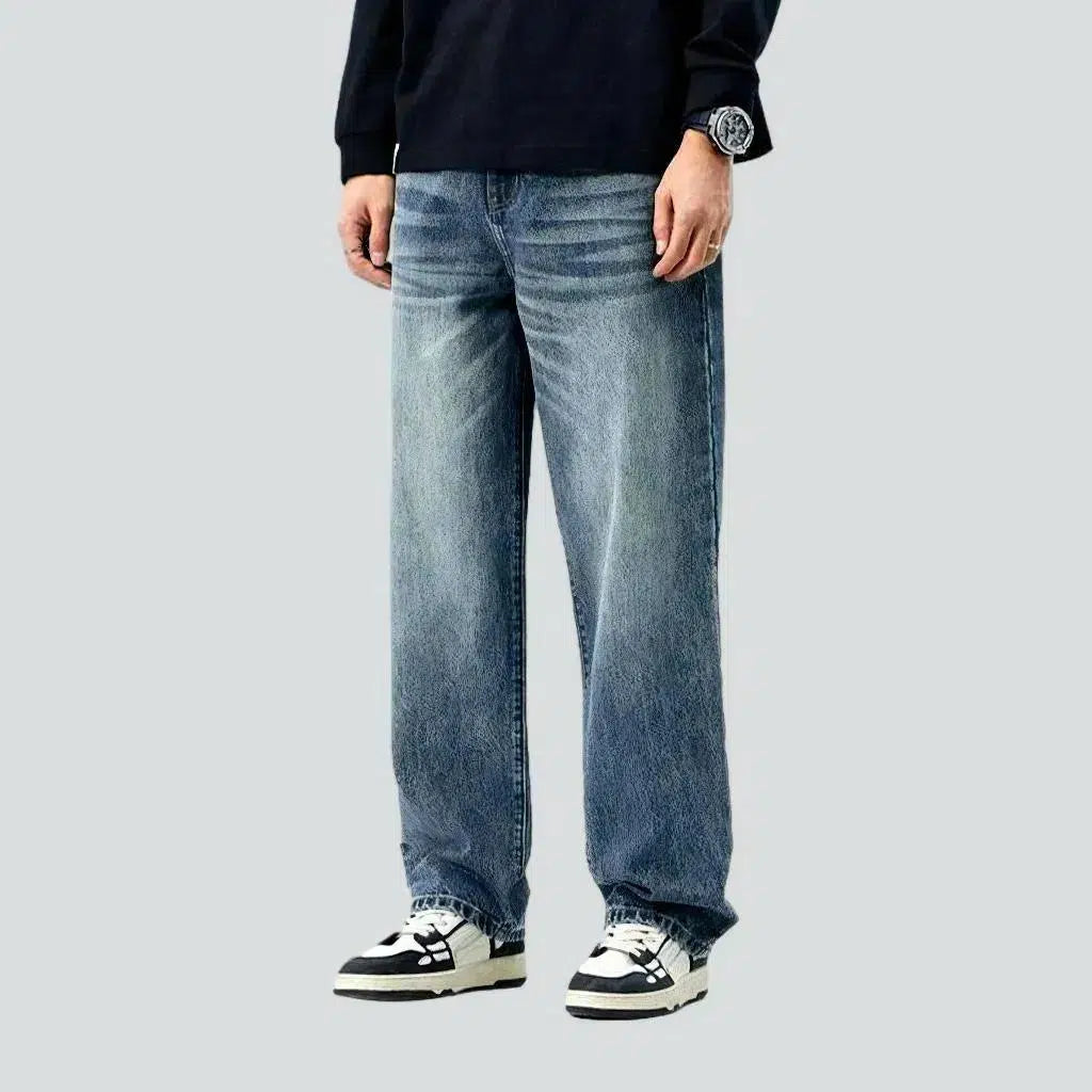 Sanded men's medium-wash jeans | Jeans4you.shop