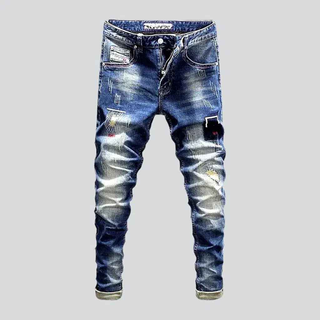 Sanded men's skinny jeans | Jeans4you.shop