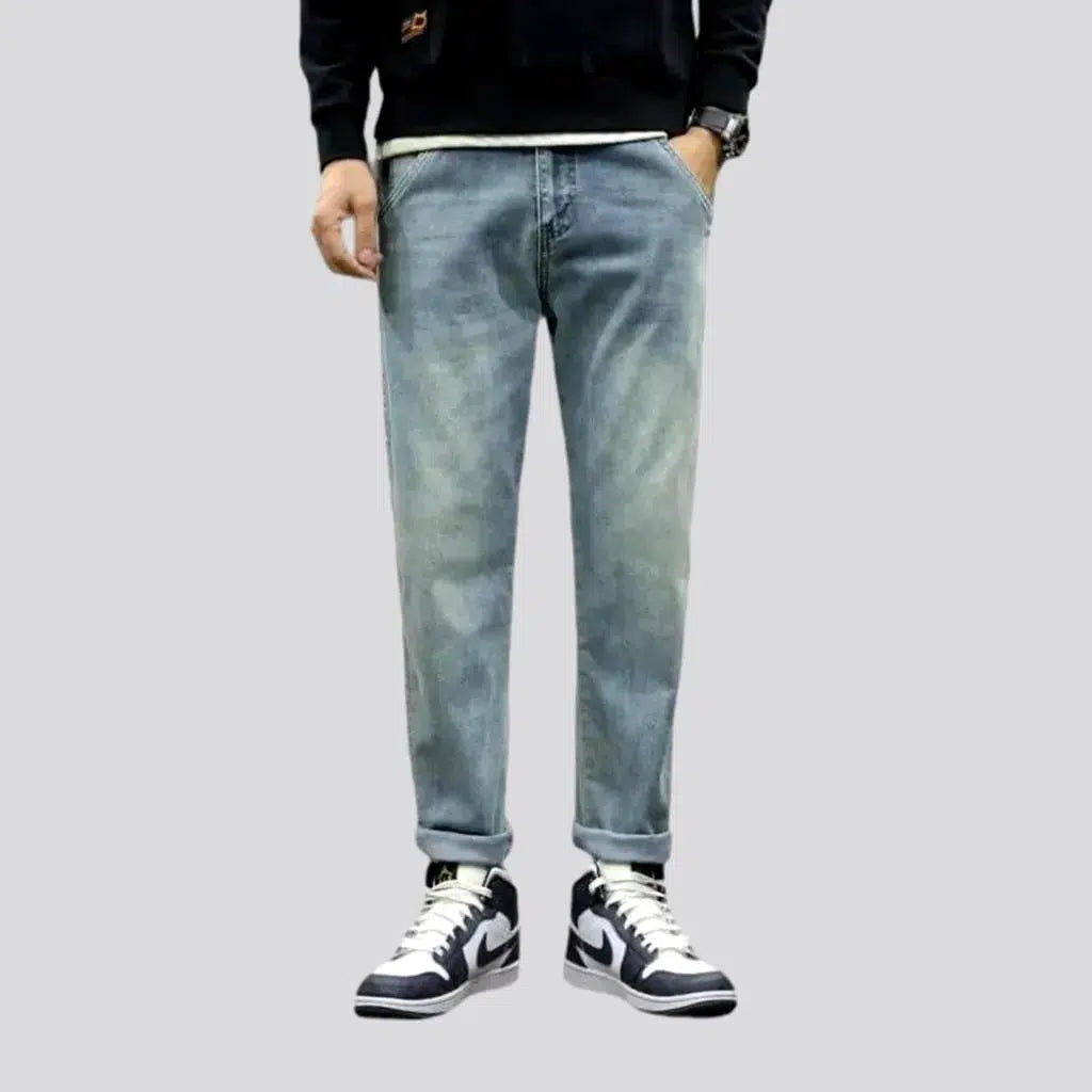 Sanded men's tall-waistline jeans | Jeans4you.shop