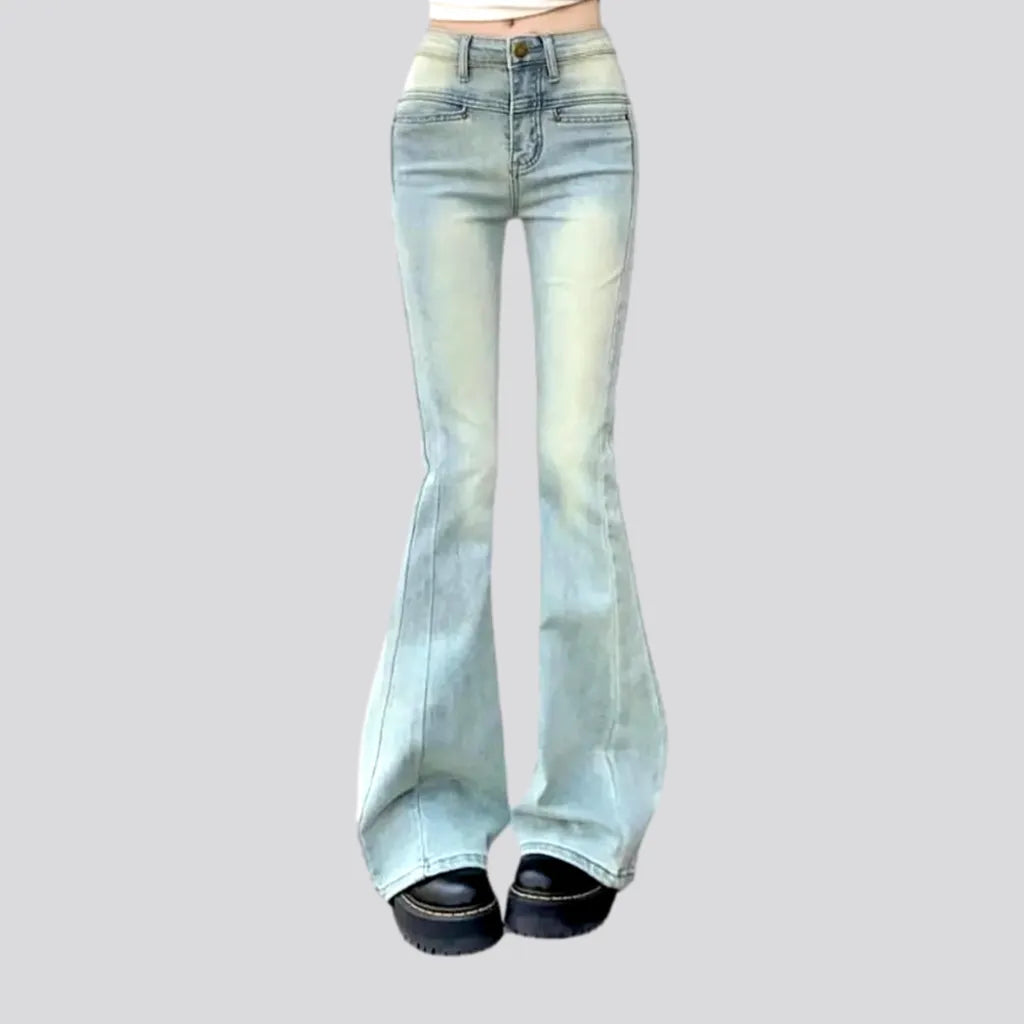 Sanded mid-waist jeans
 for women | Jeans4you.shop