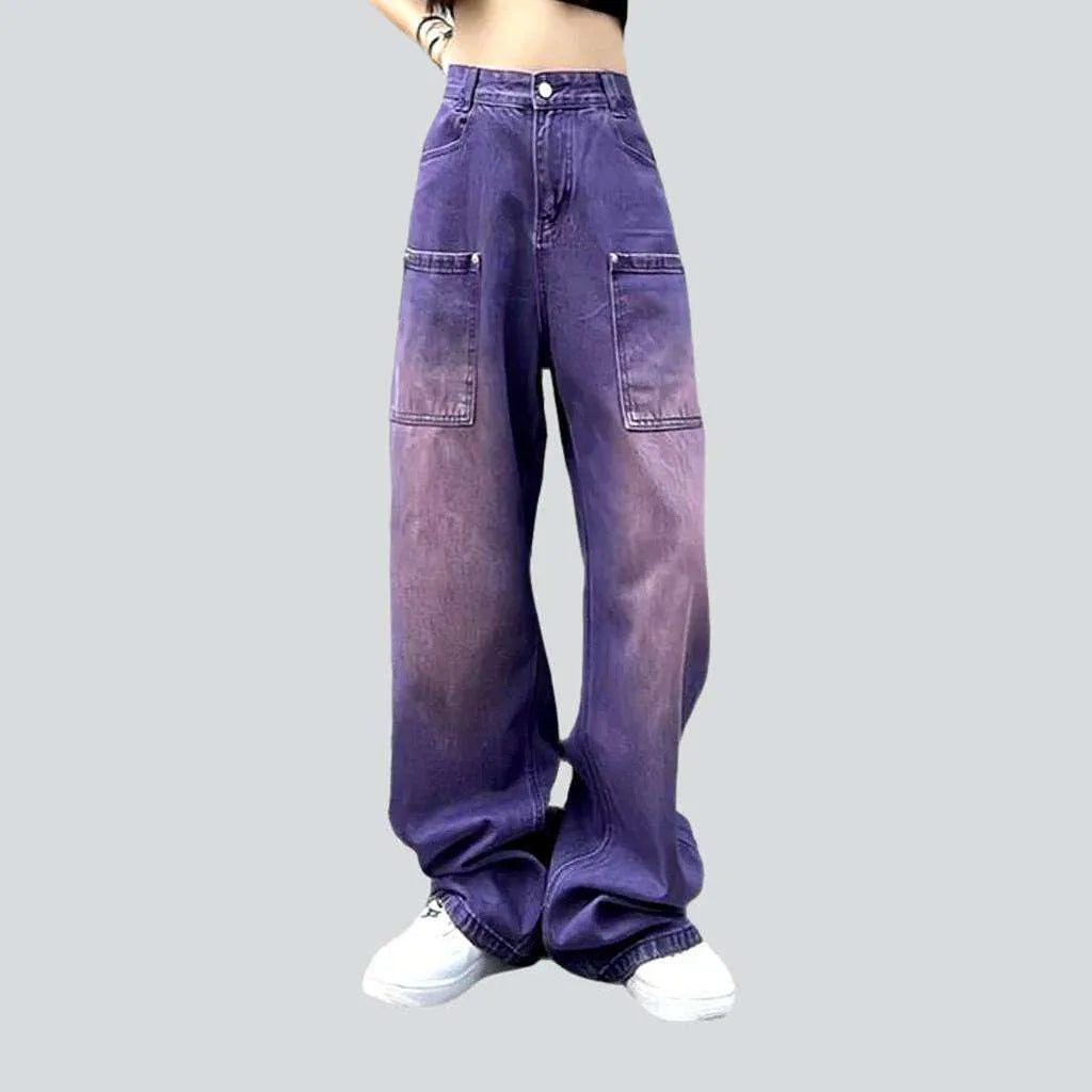 Sanded women's baggy jeans | Jeans4you.shop