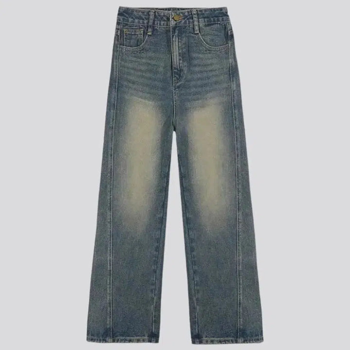 Vintage medium-wash jeans
 for ladies