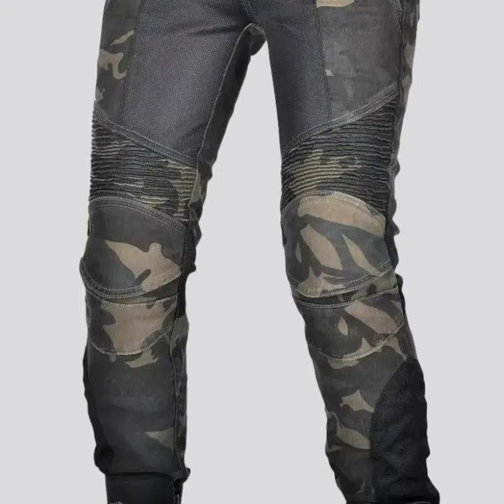 Camouflage women's riding jeans