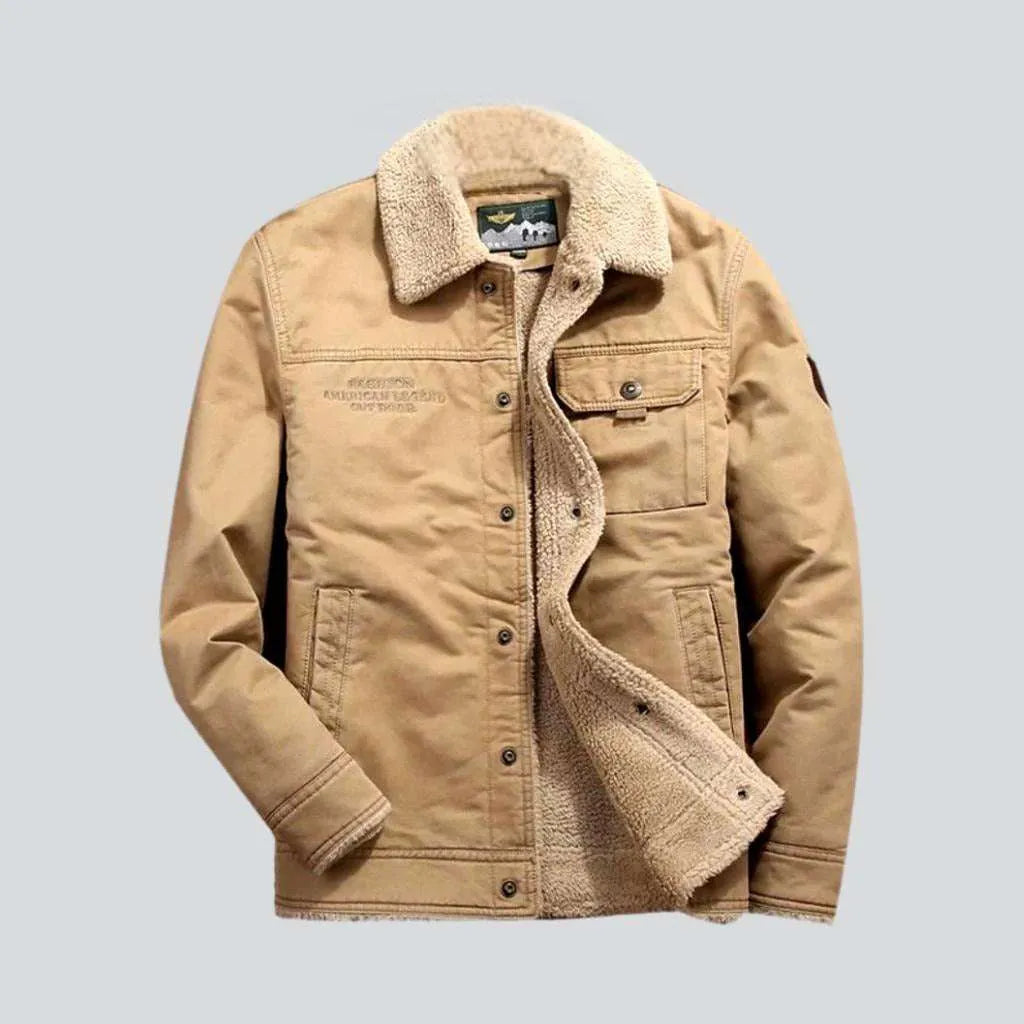 Sherpa color men's denim jacket | Jeans4you.shop