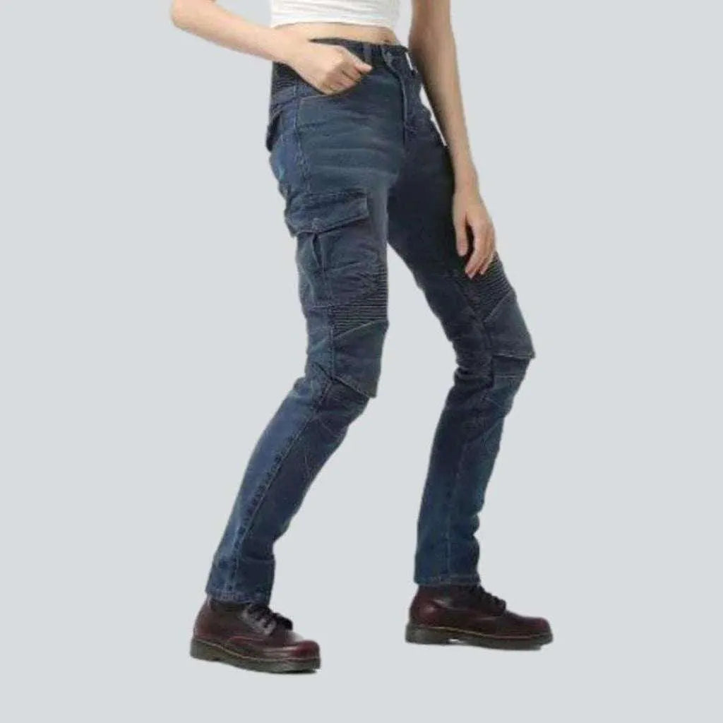 Slim women's motorcycle jeans | Jeans4you.shop
