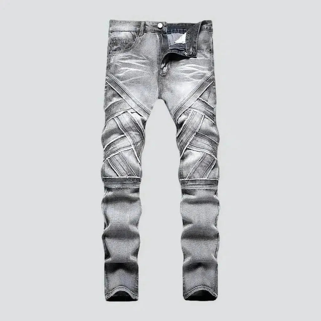 Stitched men's street jeans | Jeans4you.shop