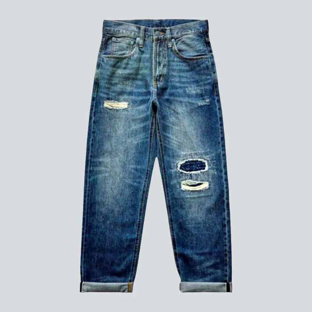 Stitched self-edge jeans
 for men | Jeans4you.shop