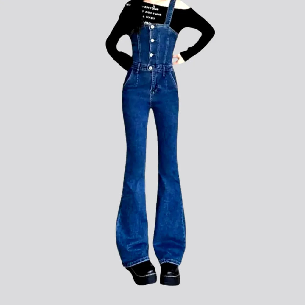 Stonewashed women's jean jumpsuit | Jeans4you.shop